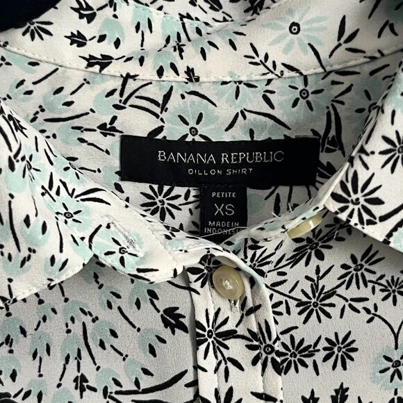 Banana Republic Dillon Floral Shirt Blouse XSP - Picture 3 of 9